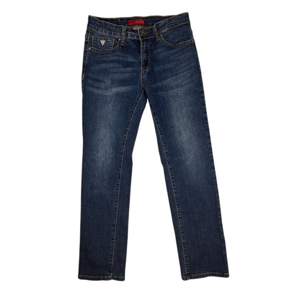 Guess Los‎ Angeles Womens Straight Leg Dark Wash Jeans Blue Size 30 T3RJ12D5400